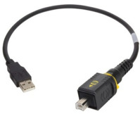 USB 2.0 Verbindungskabel, PushPull (V4) Typ B auf USB Stecker Typ A, 0.5 m, schw