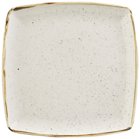 Platte tief Stonecast Barley White quadratisch; 26.8 cm (B); weiß/braun;