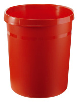 Papierkorb GRIP, 18 Liter, rund, mit 2 Griffmulden, extra stabil, rot