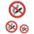 Etiquettes messages Défense de fumer résistant à l'ext. 3 f.