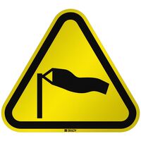 ISO Safety Sign Warning , Strong winds ,