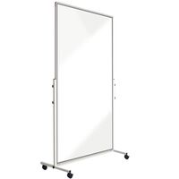 Mobile partition made of acrylic glass