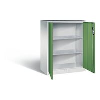 Workshop side cupboard with hinged doors