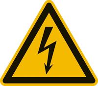 Warnschild, Warnung vor gefährlicher elektrischer Spannung,Folie, 300 mm