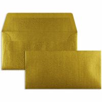 Briefumschläge DINlang 100g/qm gummiert VE=100 Stück gold