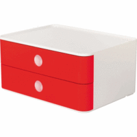Schubladenbox Smart-Box Allison 260x195x125mm 2 Schübe cherry red/snow white