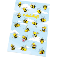 Vokabelheft Crazy Bees A5 liniert 40 Blatt