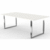 Schreibtisch Aveto Edelstahl XL BxT 200x100cm weiß