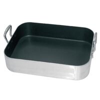 Vogue Non-Stick Roasting Pan in Aluminum with Teflon Coating - 450 x 350 x80 mm