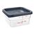 Vogue Square Food Storage Container Lid in Blue Polycarbonate - Small