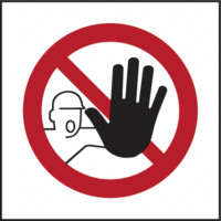Hängeschild - Zutritt für Unbefugte verboten, Rot/Schwarz, 25 x 25 cm, Weiß