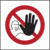 Schild - Zutritt für Unbefugte verboten, Rot/Schwarz, 15 x 15 cm, Kunststoff