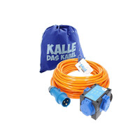 Kalle Adapterkabel CEE 230V 16A 2,5mm auf Zelt Edition Extreme Signal Orange IP44 30 Meter