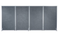 Titelbild: 4 x Raumteiler Trennwandsystem, graumeliert, 1.800 mm hoch