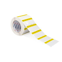 Selbstlaminierende Etiketten für Thermotransferbedruckung Typ 323 25,40x19,05x57,10 mm gelb/transparent