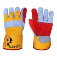 Power Plus Double Palm Rigger - Size 10 Yellow/Orange Split Leather Power Plus Double Palm Rigger Cut Resistant Glove (Pair)