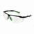 Schutzbrille "Comfort" schwarz/grüner Rahmen klare Scheibe
