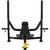 Ławka ławeczka treningowa skośna pod sztangę do wyciskania głową w górę czarno-żółta