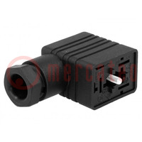 Connector: valve connector; plug; form B; 11mm; female; PIN: 3; 250V