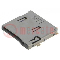 Connector: for cards; microSD; push-push; SMT; gold-plated