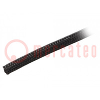 Polyester braid; ØBraid : 6.35mm; polyester; black; -70÷125°C