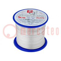 Alambre de cobre chapado en plata; 0,6mm; 250g; Cu,plateada