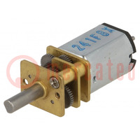 Motor: DC; with gearbox; Medium Power; 6VDC; 670mA; Shaft: D spring