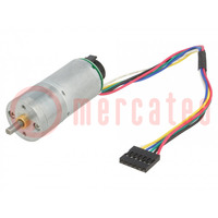 Motor: DC; with encoder,with gearbox; HP; 6VDC; 6.5A; 460rpm