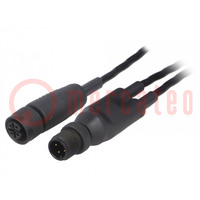 Connection lead; straight; plug; -100÷200°C; PUR; IP67