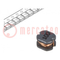 Inductor: wire; SMD; 10uH; 350mΩ; -40÷125°C; ±20%; 3.1x3.5x2.1mm; 1A