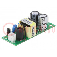 Power supply: switched-mode; open; 6W; 90÷264VAC; 12VDC; 0.5A; 81%