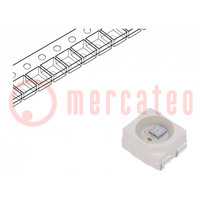 LED; SMD; 3528,PLCC4; rouge; 400mcd; 3,5x2,8x1,9mm; 120°; 5÷20V