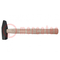 Hammer; fitter type; 300g; Handle material: wood