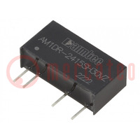 Converter: DC/DC; 1W; Uin: 22.8÷25.2V; Uout: 15VDC; Iout: 67mA; SIP7