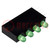 LED; dans un boîtier; vert; 3mm; Nb.de diodes: 4; 20mA; 80°