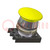 Switch: push-button; 22mm; Stabl.pos: 1; yellow; IP55; mushroom