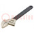 Wrench; adjustable; 300mm; Max jaw capacity: 34mm; forged,satin
