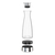 Kühlkaraffe FLOW SLIM 1,0 Liter , Höhe 35,5 cm , 4 Stunden kühl , Hochwertige Edelstahl - Glas - Kombination