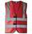 Korntex Hi-Vis Safety Vest With 4 Reflective Stripes Hannover KX140 S Red