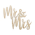 Produktfoto: Holz Minischrift Mr&Mrs ,FSC Mix Credit