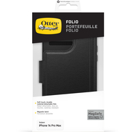 OtterBox Folio for iPhone 14 Pro Max for MagSafe, Soft-Touch Folio with 3 Slots for Cash/Cards, Strong Magnetic Alignment and Attachment with MagSafe, Compatible with iPhone, Bl...