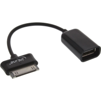 InLine 31607 mobiele telefoonkabel Zwart 0,1 m USB A Samsung 30-pin