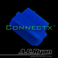 AC Ryan Connectx™ Molex 4pin Male - UVBlue 100x Drahtverbinder Blau