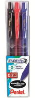 Pentel 0100740 penna roller Nero, Blu, Rosso 3 pz