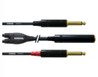 Cordial CFY 0.3 KPP audio kabel 0,3 m 2 x 6.35mm 6.35mm Zwart