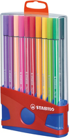 STABILO Pen 68, premium viltstift, ColorParade, rood/blauw, met 20 kleuren