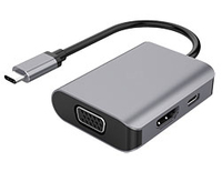 DLH DY-TU4212 Adaptador gráfico USB Negro, Plata