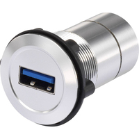 Conrad Presa USB USB-09 tipo A su presa B TRU COMPONENTS wandcontactdoos USB A Zilver