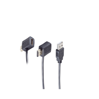 shiverpeaks BS10-01002 video kabel adapter 0,5 m HDMI Type A (Standaard) HDMI + USB Zwart