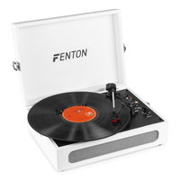 Fenton RP118F Audio-Plattenspieler mit Riemenantrieb Weiß Manuell